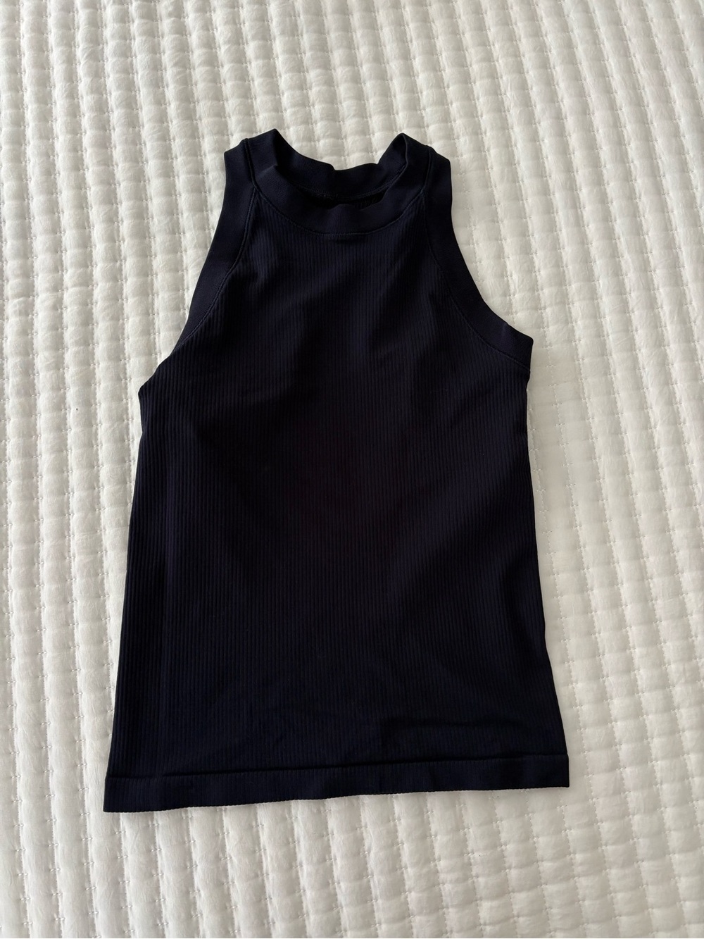 Women's Navy Ribbed Tank Top